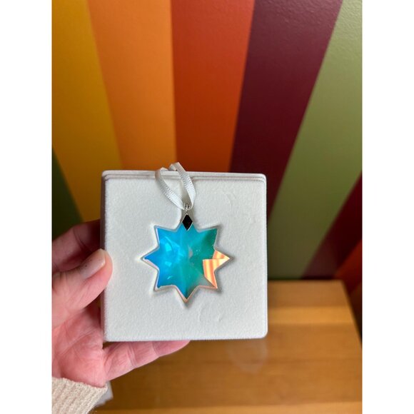 Swarovski crystal iridescent 3-D star ornament bulb Christmas tree 2010 - Picture 5 of 6